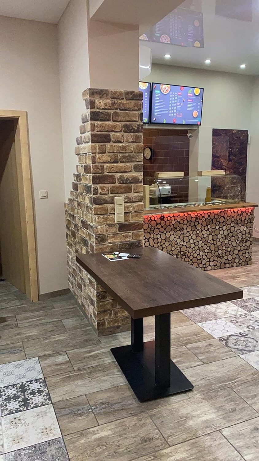 Dundee Deco 3D Wall Panels Faux Brick - Cladding Light Brown Stone Look Wall Paneling, Styrofoam, Sample, Size 10 x 10 in.