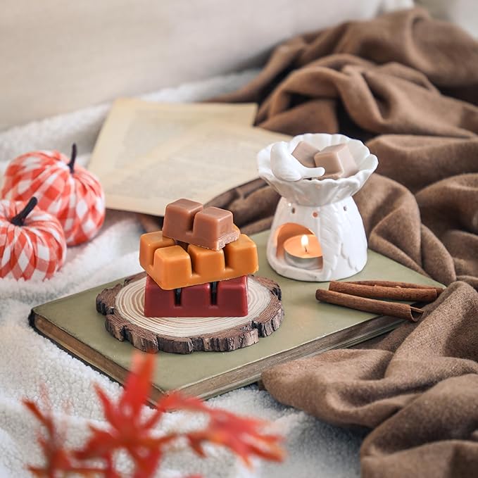 Fall Scented Wax Melts, Wax Cubes for Wax Warmer, Autumn Strong Scented Wax Melts,Nature Soy Wax Melts, Mix Scented Melts Sets Long Lasting for Fall,2.5 oz (6 Pack)