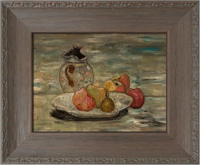 DIY Solid Wood Ornate Frame for 24x30 Rococo Paintings, 3.3" Wide Traditional Canvas Frame for Art Lover Housewarming Birthday Wedding Grandparents Teacher Gift, No Glass & Back (Gray)