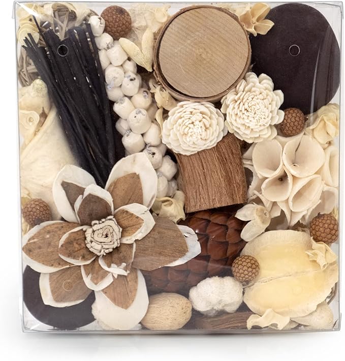 ANDALUCA Maison Box Fragrance Potpourri Decorative Vase & Bowl Filler Home Décor (Coconut Sandalwood)