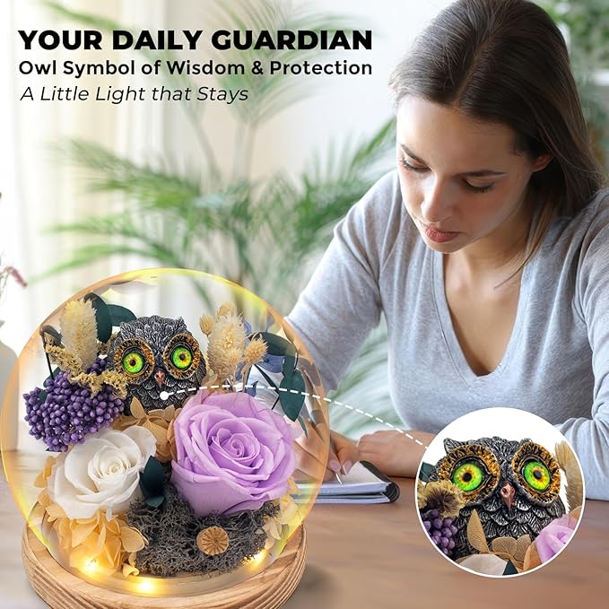 Flowers, Roses Gift - Preserved Flowers & Preserved Roses Gift for Women, Rose Arrangement that Lasts Forever – Birthday Gift for Women,Mother’s Day &Valentine, Flower for Delivery- Lavender