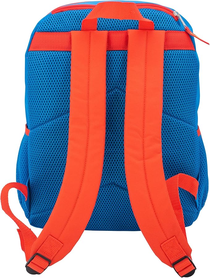 AI ACCESSORY INNOVATIONS Superman 2 Piece Backpack Set, Boys 16" Superhero School Bag with Detachable Cape, Lunch Box