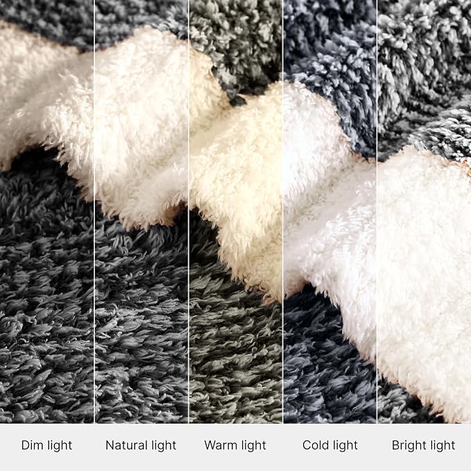 WRENSONGE Soft Twin Blanket for Bed-Cozy Warm Reversible Knitted Blankets | Lightweight Fluffy Decor for Women, Mom, Her & Girls, Sofa, Chair, Couch, 60x80in,Cationic Dyeing Black