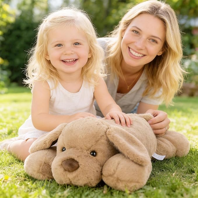 Niuniu Daddy 24 Inch 5 Pound Dog Weighted Stuffed Animal for Adults Kids, Soft Fur Plush Hugging Toy for Calming, Comfort, Great, Birthday Present for All Ages