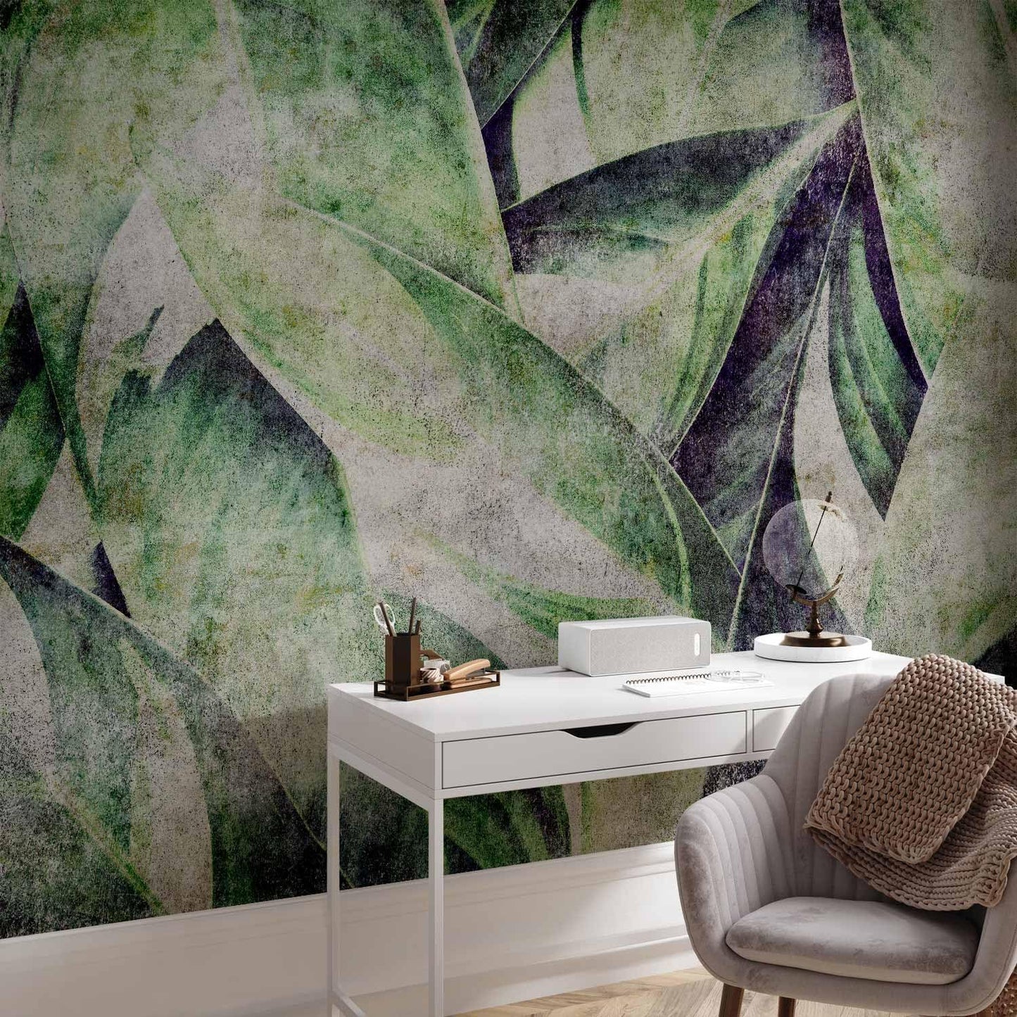 artgeist Wall Mural Tropical Leaves 77x55 in - XXL Peel and Stick Self-Adhesive Wallpaper Removable Large Sticker Foil Wall Decor Print Picture Image Design Jungle Nature Botanical b-C-0844-a-a