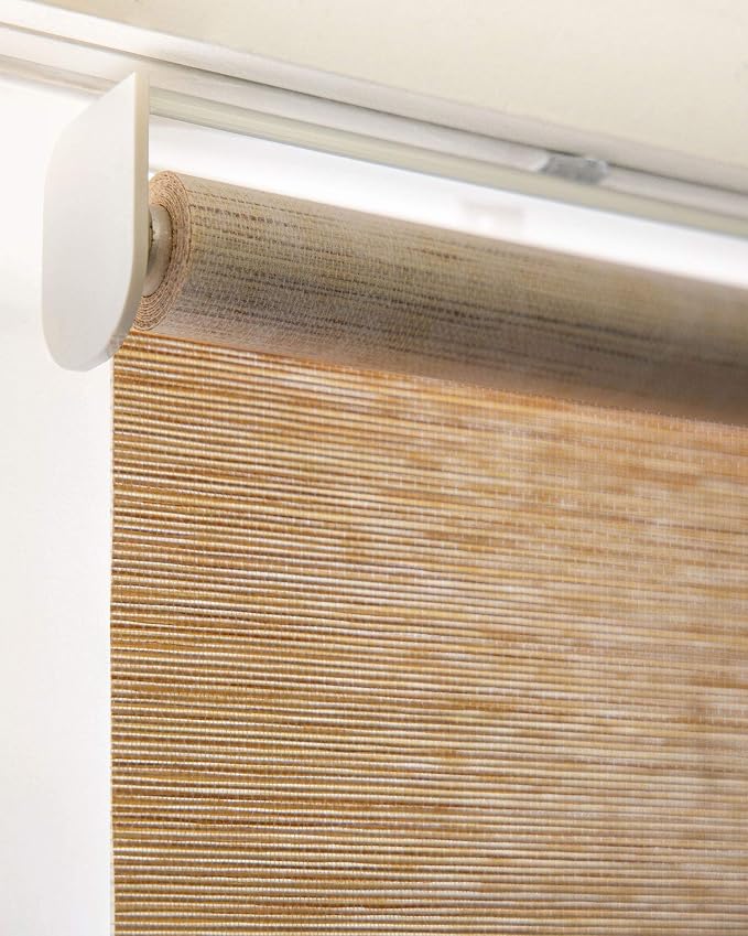 CHICOLOGY Roller Shades , Cordless Blinds , Window Shades for Home , Roller Window Shades , Window Treatments , Door Blinds , Light Filtering Shades , Felton Cream (Natural Woven) , 23"W X 72"H