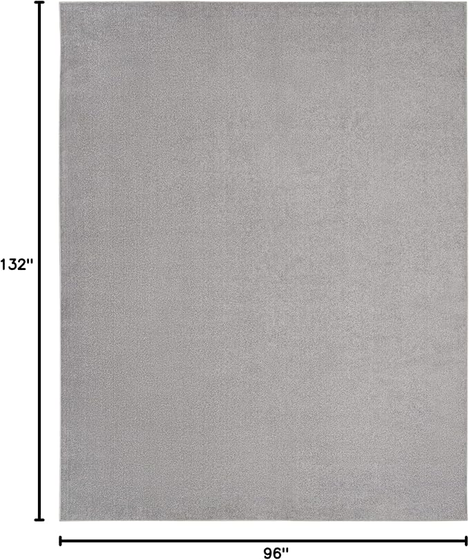 Nourison Home Nourison Essentials Silver Grey 8' x 11' Area Rug - Easy Clean, Non Shedding, Bed Room, Living Room, Dining Room, Kitchen (8' x 11')