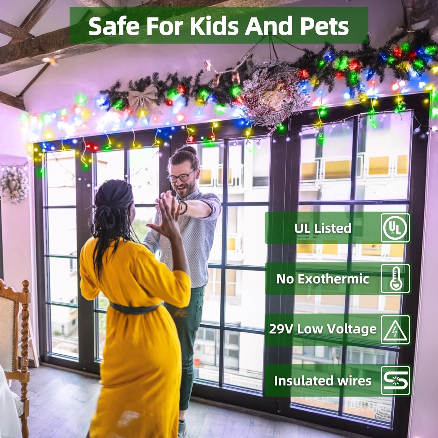 792 LED Christmas Lights with 176 Drops,82ft 8 Modes Fairy Hanging String Lights with Time Waterproof, Plug-in Christmas String Lights for Holiday Wedding Party Christmas Decorations (Multicolor)