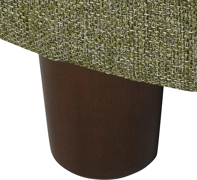 HomePop 19" Round Storage Ottoman - Green Tweed