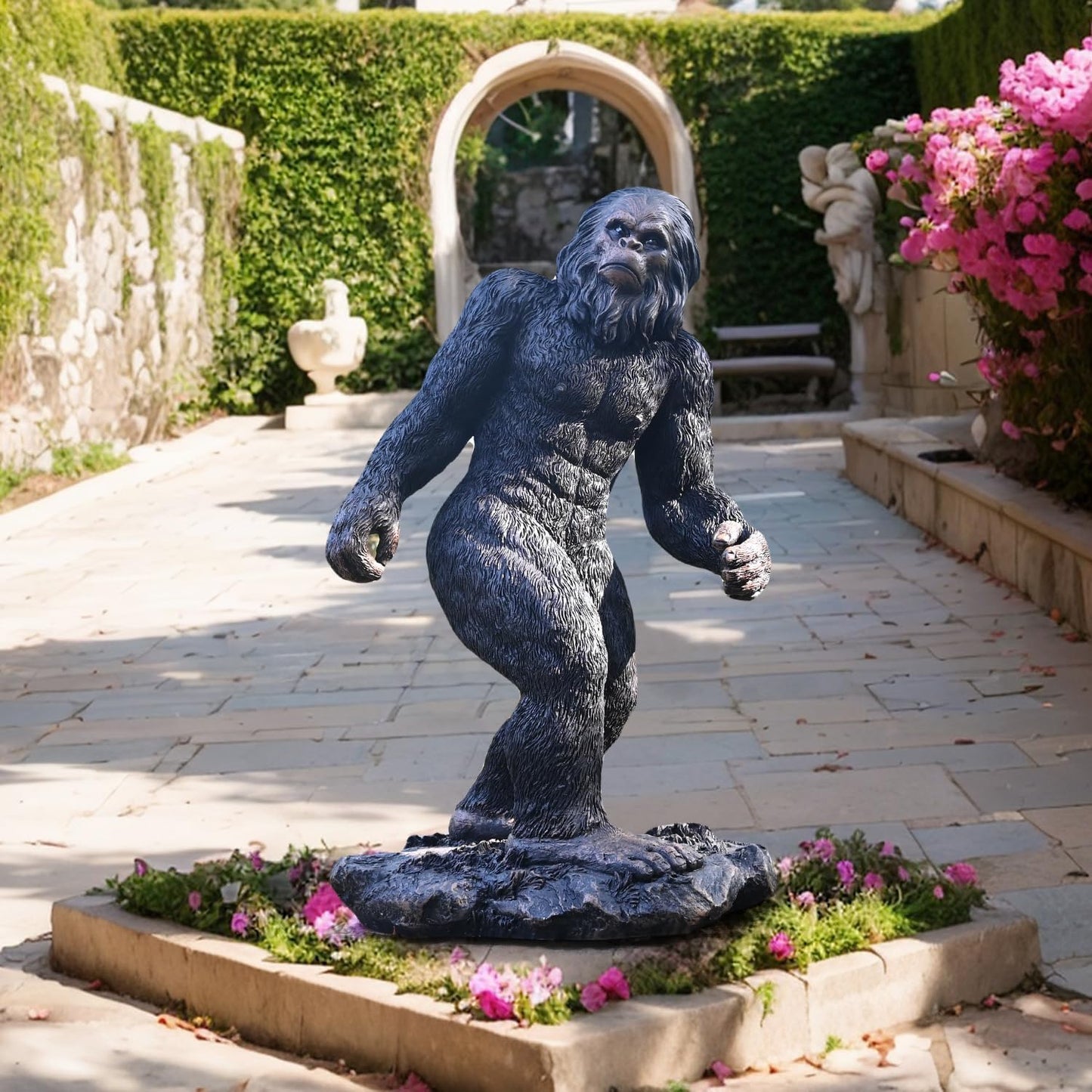 Garden Statues Bigfoot Yard Decor - Grandpa Yeti Large Lawn Products Birthday Decorations Life Size Sasquatch Figurine Resin Tall Outdoor Sculpture for Outside Patio Front Porch
