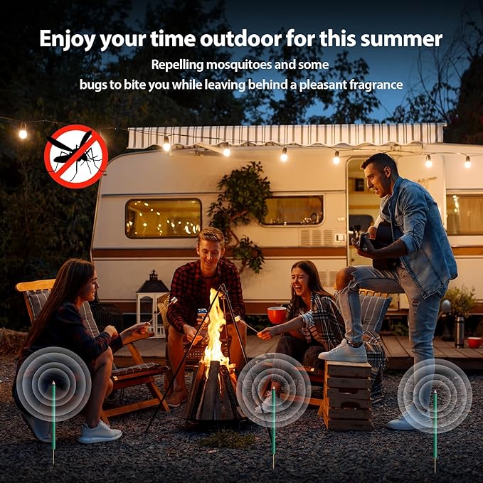 KICKOUTOR® Mosquito Incense Sticks with Citronella, 12 Count Natural Outdoor Mosquito Repellent for Patio Backyard Camping, 2.5-Hour Burn DEET-Free Flying Insect Bug Control | Gnat No-See-um