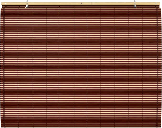 Red Lantern Bamboo Cordless Window Shade - Mahogany, 36" Wide