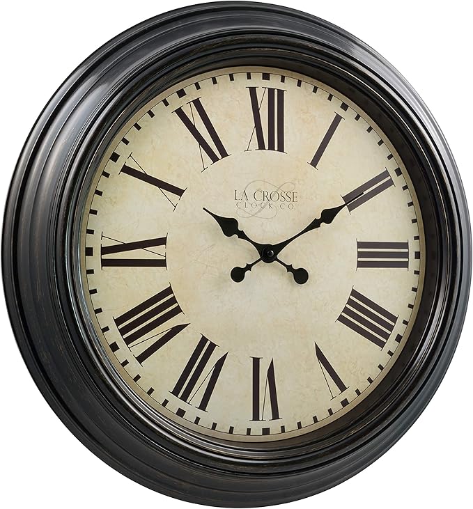 La Crosse Clock 404-2658 23-Inch Maxwell Quartz Wall Clock