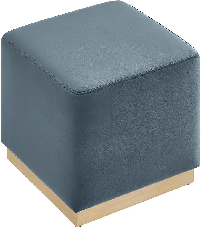 Modway 17" Square Performance Velvet Upholstered Upholstered Ottoman
