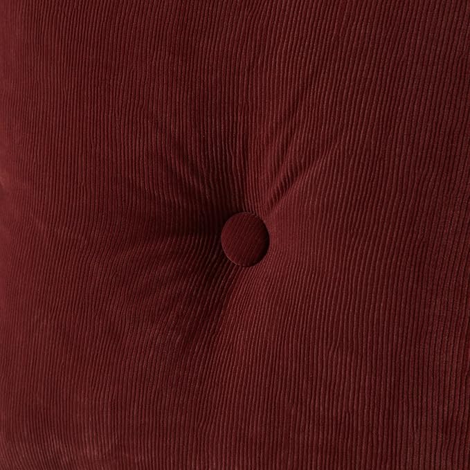 Greendale Home Fashions Omaha Corduroy 21" Square Floor Pillow with Carry Handle, Sangria