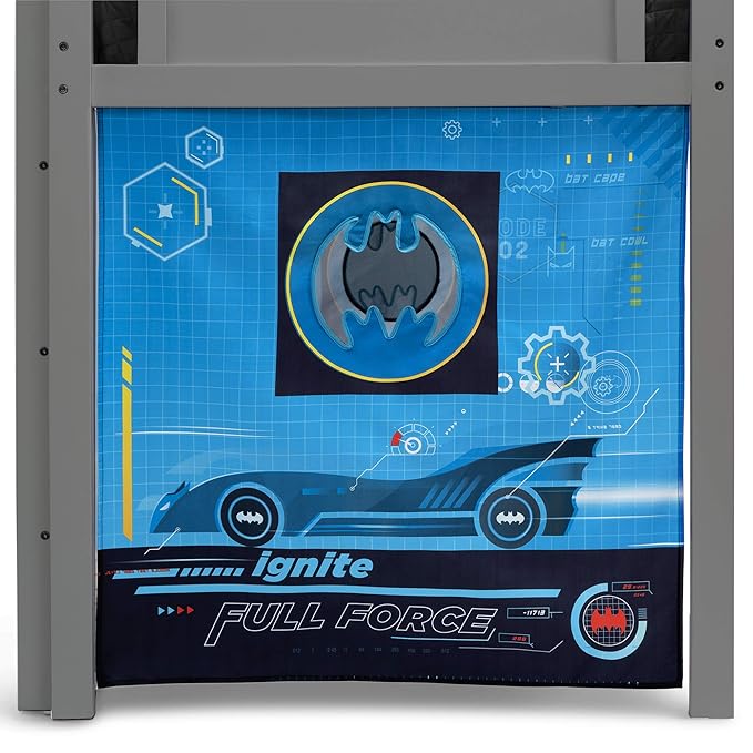 Batman Loft Bed Tent - Curtain Set for Low Twin Loft Bed (Bed Sold Separately) by Delta Children