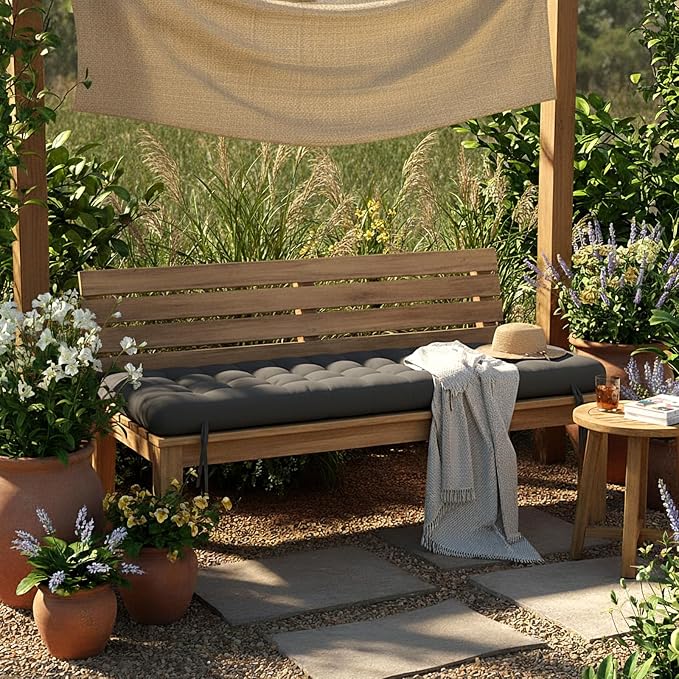 Vercraft Long Floor Cushion Large Floor Cushion with Brushed Cotton 74.8 x 27.5 x 3.15 in Jumbo Lounger Pillow for Outdoor Indoor Bay Window Meditation Yoga Reading Sleeping (1 Pc,Dark Gray)