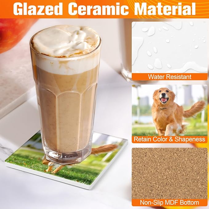 36 PCS Sublimation Coasters Blanks Ceramic Tiles Bulk 4x4 White Unglazed Glazed Ceramic Tiles for Crafts with 36 Cork Sticker Back, Square Coasters Sublimation for Heat Transfer DIY Painting