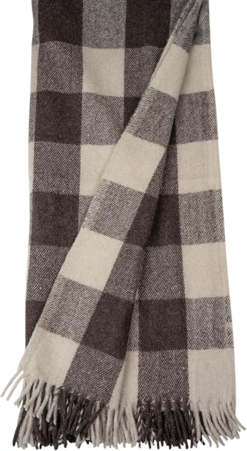 Briomhar Tartan Throw Blanket Plaid - Scottish Wool Blanket, Thick Warm Throw with Fringed Edges 60 x 70 inches (Jacob)