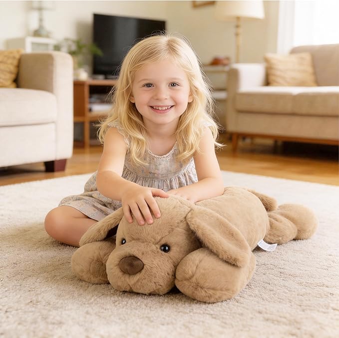 Niuniu Daddy 24 Inch 5 Pound Dog Weighted Stuffed Animal for Adults Kids, Soft Fur Plush Hugging Toy for Calming, Comfort, Great, Birthday Present for All Ages