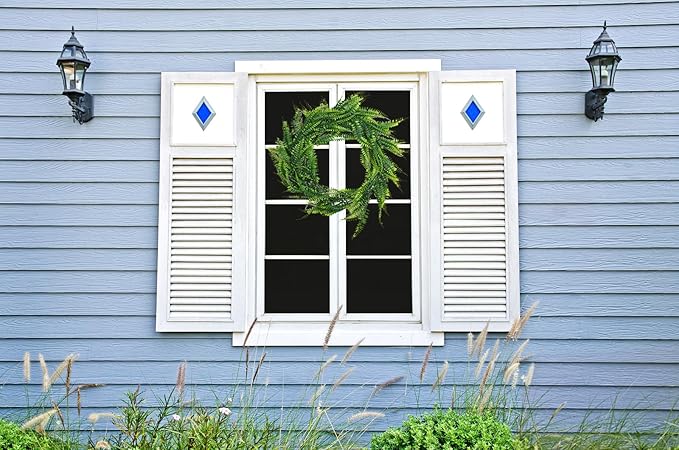 RECUTMS 2pcs Artificial Hanging Boston Ferns Garland Fake Hanging Plant 6 FT Greenery Leaves Ivy Garland Faux Ferns Fake Vines for Spring Outdoor Indoor Home Garden Party Wall Easter Decor