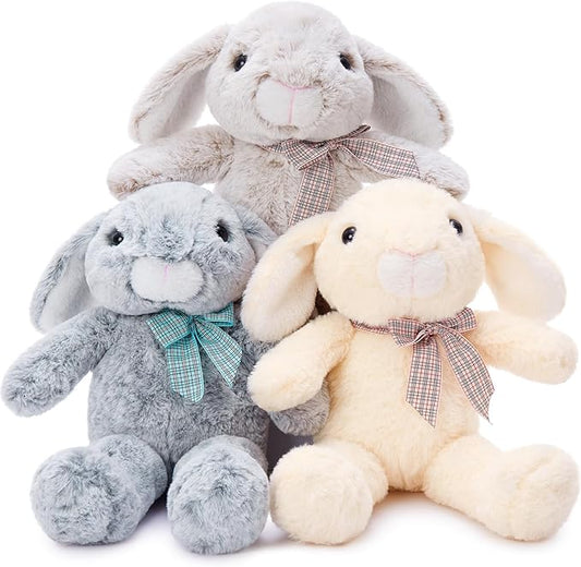 MaoGoLan 3Pcs Bulk Soft and Cuddly Easter Bunny Rabbit Plush, 14" Stuffed Bunny Gift for Kids, Boys, Girls, Party Decorations
