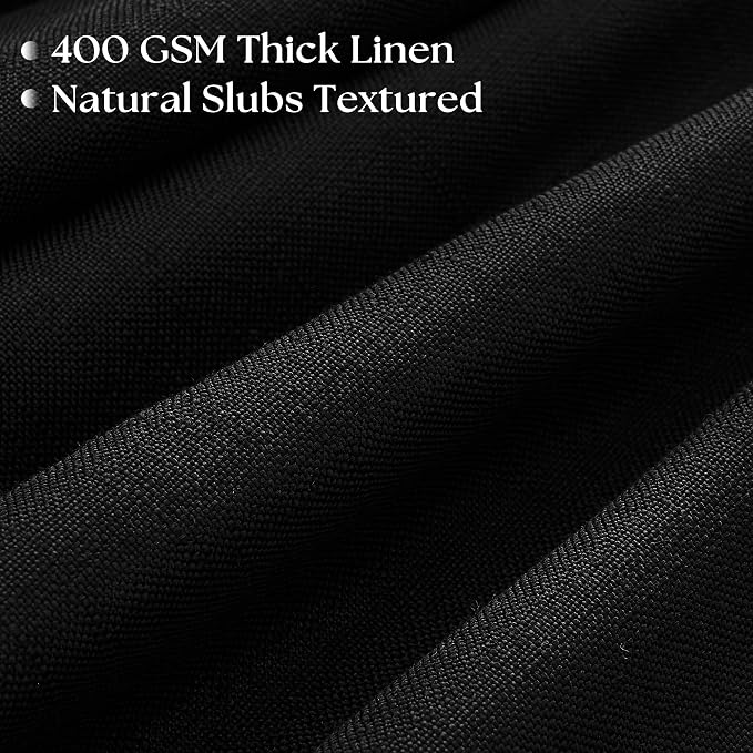 Black Pinch Pleated Linen 108 Inch Curtains 70 Inch Width for Living Room Divider Light Filtering Semi Sheer Extra Wide Patio Curtains Modern Neutral Sliding Door Floor Ceiling Window 70x108 1 Panel