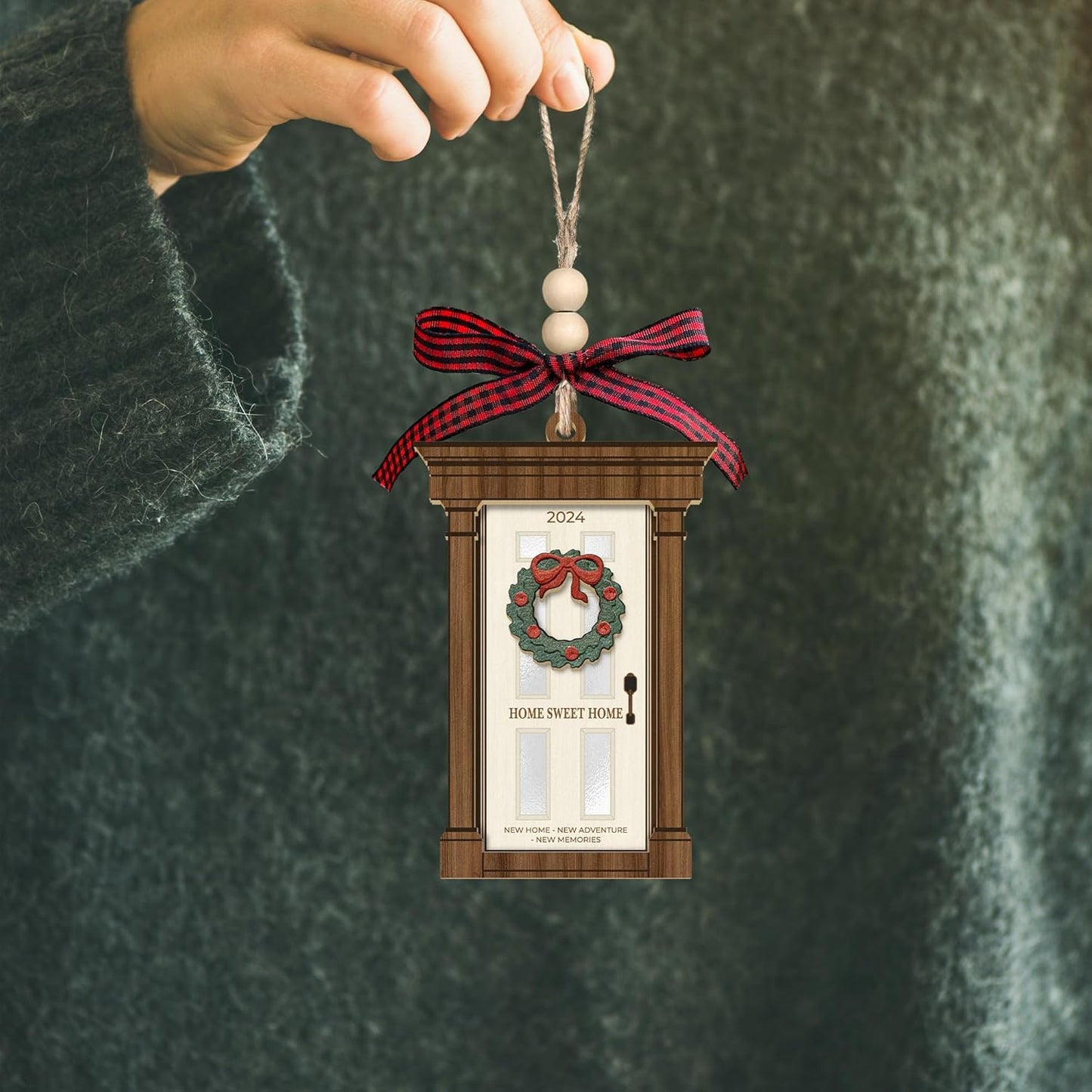 New Home Ornament 2024 - First Home 2024, First Christmas in Our Home 2024 - Housewarming Gifts New Home - Wood & Acrylic 1st Ornament