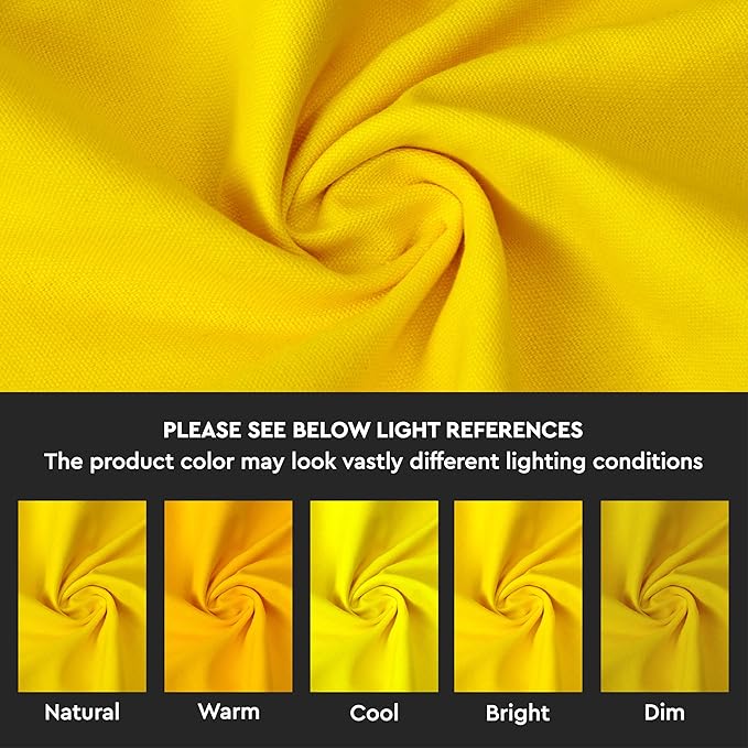 Encasa XO Throw Pillow Covers 18x18 in Set of 2 Sunbeam Yellow | No Inserts | Cotton Pillow Covers for Living Room, Bed, Sofa, Couch | Decorative Cushion Covers with Improved Zipper