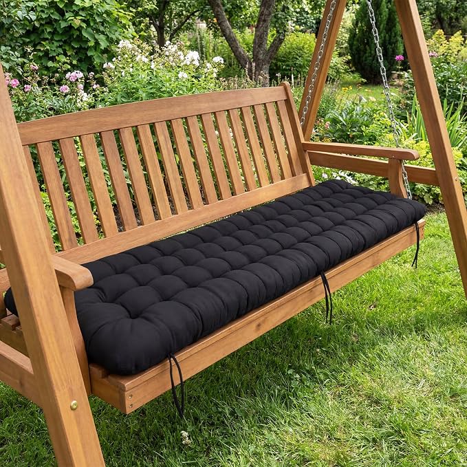 Wenqik Long Floor Cushion Large Floor Cushion with Brushed Cotton 74.8 x 27.5 x 3.15 in Jumbo Lounger Pillow for Outdoor Indoor Bay Window Meditation Yoga Reading Sleeping(Black)