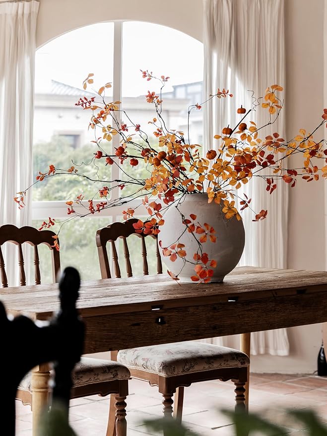 MISSPIN Artificial Flowers with Greenery Stems Faux Plants Indoor Branches for Tall Vase Ultra-Realistic, 14 Pcs Wedding Centerpieces, Home Decor & DIY Bouquets