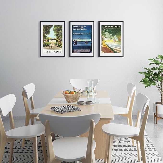 upsimples 16x24 Picture Frame, Display Pictures 14x20 with Mat or 16 x 24 Without, Wall Hanging Poster Frames, Black, 1 Pack