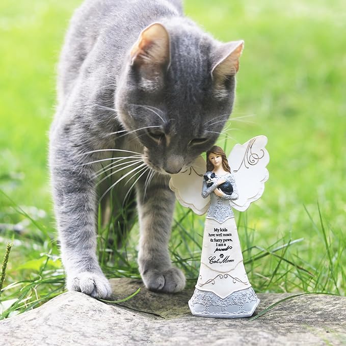 Pavilion Gift Company - My Kids Have Wet Noses & Furry Paws - Cat Mom - 6 Inch Collectible Angel Figurine