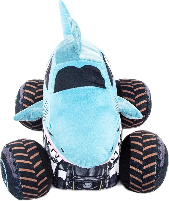 Jay Franco Monster Jam Plush Stuffed Megalodon Pillow Buddy - Super Soft Polyester Microfiber, 16 inches