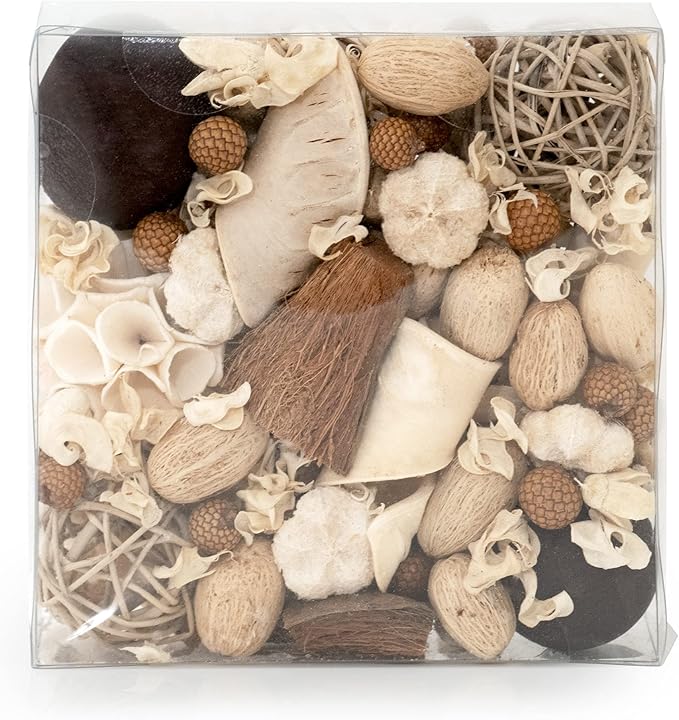 ANDALUCA Maison Box Fragrance Potpourri Decorative Vase & Bowl Filler Home Décor (Coconut Sandalwood)