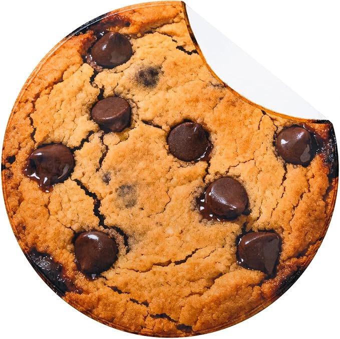Vessia Chocolate Cookies Printed Throw Blanket, Realistic Funny Food Blanket for Adults and Kids, 300GSM Soft Throw for Couch, Sofa, Bed, Fun Home Decor for All Seasons, 60 inches