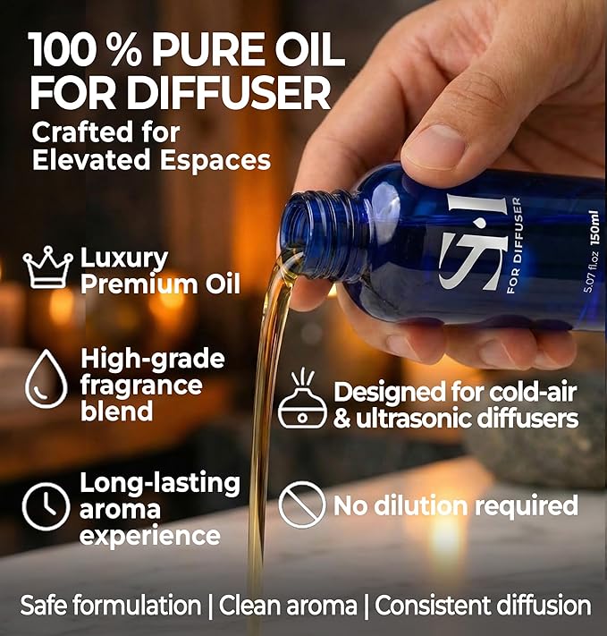 Paris 24k PK12 Hotel Diffuser Oil | 5.07 Fl oz (150 ml), Hotel Scent Oil for Ultrasonic & Waterless Diffusers, Luxury Highly Concentrated Fragrance Oil