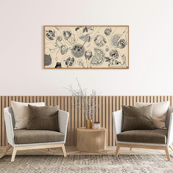 Cheers Bar Wall Art Framed Canvas Set - Vintage Drink Cocktail Painting, Modern Party Decor, Abstract Friend Pub Prints for Kitchen, Dinning Room, Restaurant, Living Room, Bar - 20x40 Inch