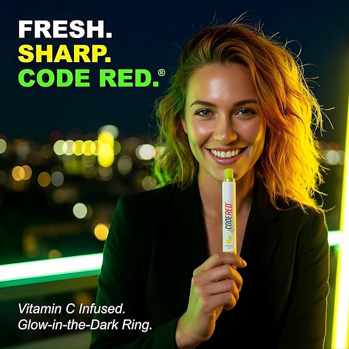 Code Red V-Aid Mullein Herbal Stick - Plant-Based Herbal Breathing Stick with Vitamin C, Mullein, Thyme & Lemon - Mullein Relaxation for Daily Balance - 600 Uses