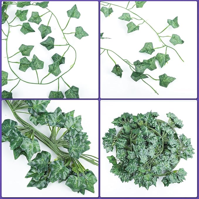 Alotiki Fake Vines, 36 Pack 252 Feet Artificial Ivy Garland Vines for Bedroom Decor, Hanging Vines for Party Wedding Christmas Decoration,Fake Leaves for Outdoor Patio Garden