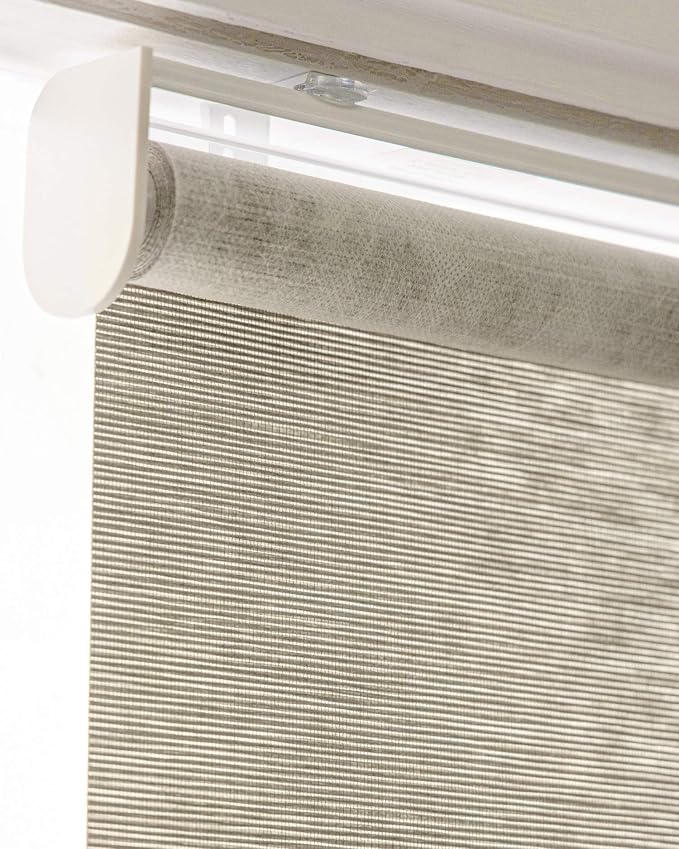 CHICOLOGY Roller Shades , Cordless Blinds , Window Shades for Home , Roller Window Shades , Window Treatments , Door Blinds , Light Filtering Shades , Felton Sand (Natural Woven) , 23"W X 72"H