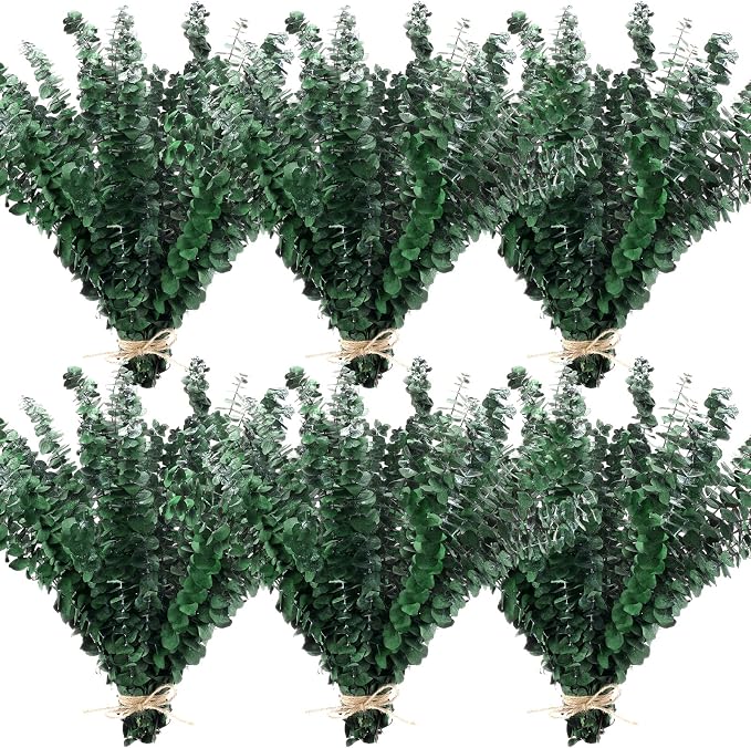 Knitgrip 150 Pcs Large Dried Eucalyptus Stems 17inch Natural Real Fresh Eucalyptus Branches for Shower Hanging Fresh Plant Greenery Leaves for Wedding Bathroom Vase Filler DIY Garland Decor