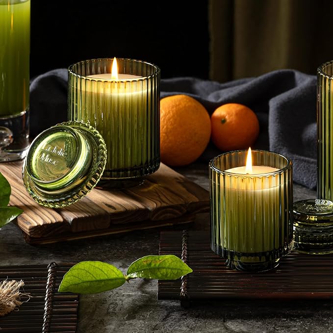 LA JOLIE MUSE Mandarin Matcha Scented Candle, Natural Soy Candles for Home Scented, Candle Gifts for Women&Men, Long Burning Luxury Jar Candle, 11oz