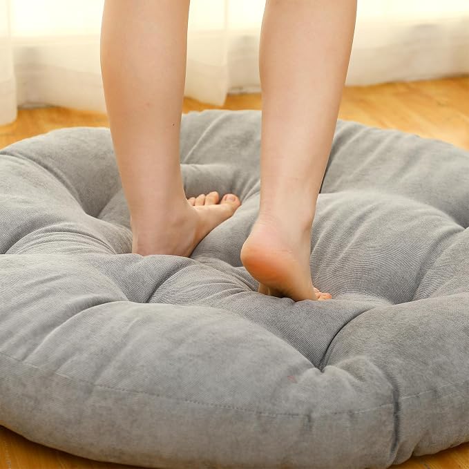 Funnymoom Extra Large Floor Pillow 35 Inch Round Circle Chair Floor Meditation Cushion Papasan Swing Cushion for Adults Oversized Playroom Pillows Big Pillow for Yoga Living Room Sofa