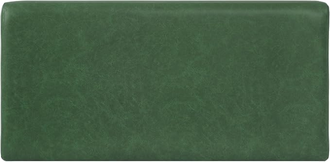 Christopher Knight Home Vayne Storage Ottoman Bench With Flip-Top Lid, PU Upholstered Ottoman with Storage, Wooden Bedroom End of Bed Bench with Storage, Comfy Living Room Sofa Extra Seat, Green+Black