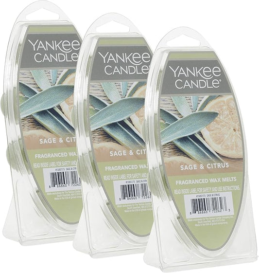 Yankee Candle Sage & Citrus Wax Melts,for Candle Making and All Wax Warmers,6 Count (Pack of 36)