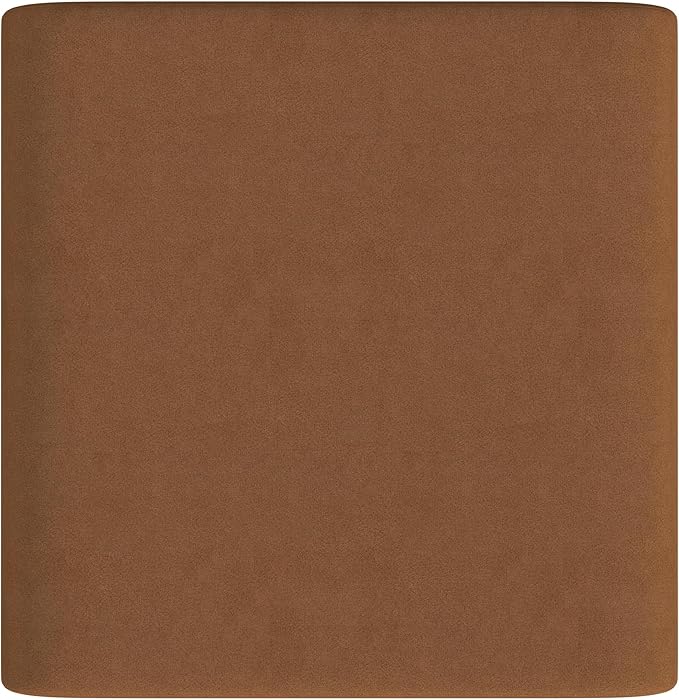 HomePop Modern Arch Velvet Ottoman|Homepop Home Décor|Ottoman for Living Room & Bedroom - Rust Orange