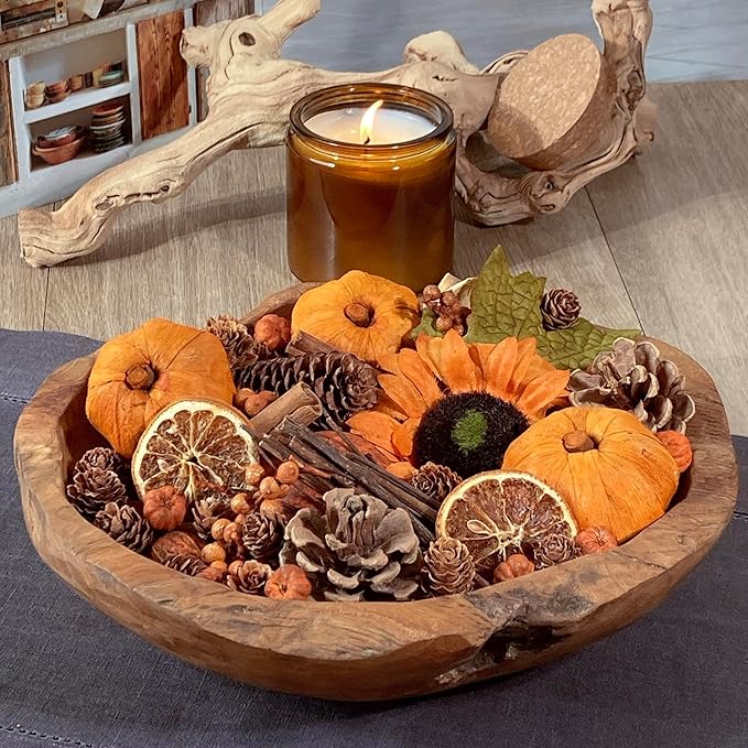 ANDALUCA Decorative Sunflower Fragrance Potpourri Fall Autumn Home Décor (Pumpkin Spice)