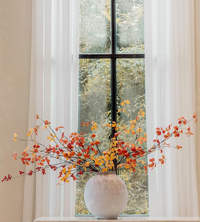 MISSPIN Artificial Flowers with Greenery Stems Faux Plants Indoor Branches for Tall Vase Ultra-Realistic, 14 Pcs Wedding Centerpieces, Home Decor & DIY Bouquets