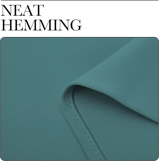 NICETOWN Kitchen Curtains, Privacy & Light Block Out Window Curtains & Drapes for Loft, Cupboard, Cafe (Sea Teal, 34 in x 45 in (W x L), 2 Panels)